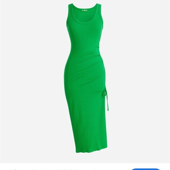 NWT J Crew Ruched midi dress in vintage rib​​​ - Picture 2 of 5